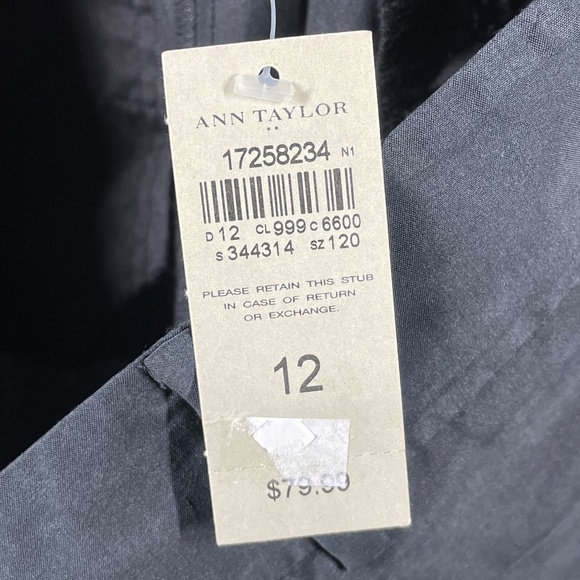 NEW Ann Taylor Dress Pants Womens 12 black trouser classic preppy - Picture 5 of 9